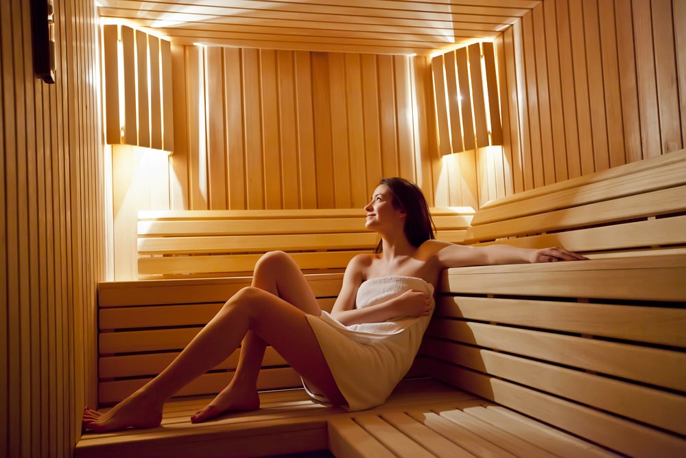 Sauna um die Muskeln zu entspannen